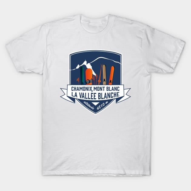 Chamonix Vallée Blanche T-Shirt by leewarddesign